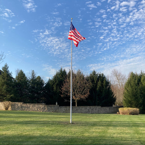 30 ft. Aluminum Residential Flagpole Installed 